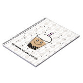 Leuke Boba Bubble Tea Pun Spiraal Foto Notitieboek (Linkerzijde)