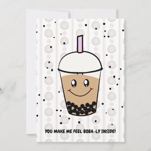Leuke Boba Bubble Tea Pun uitnodiging (Voorkant)