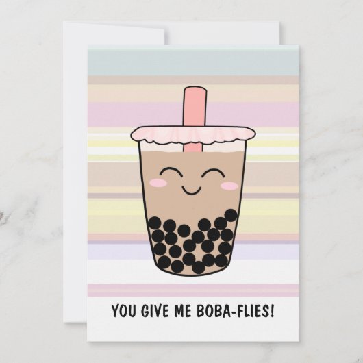 Leuke Boba Milk Thee Pun Uitnodiging (Voorkant)