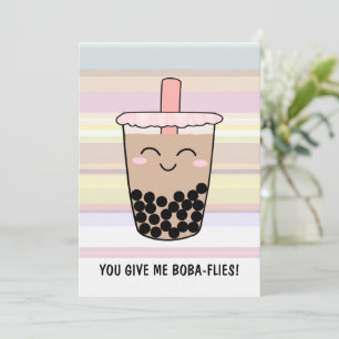 Leuke Boba Milk Thee Pun Uitnodiging