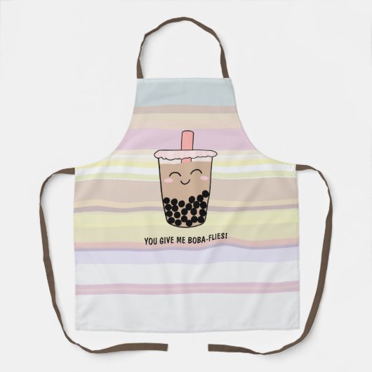 Leuke Boba Milk Theepin All-Over Print Schort (Voorkant)