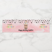 Leuke Boba Thee Verjaardagsfeestje Waterfles Label Etiket (Enkel label)