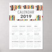 leuke boeken illustratie literaire 2019 kalender poster (Voorkant)