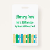 Leuke Boeken School Bibliotheek Hall Pass Badge (Achterkant)