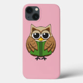 Leuke boekenwurm uil lezen boek Cartoon Case-Mate iPhone Case (Achterkant)