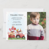 Leuke Boerderij Dieren Verjaardag Foto Dank u Kaar Kaart (Voorkant)