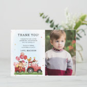 Leuke Boerderij Dieren Verjaardag Foto Dank u Kaar Kaart (Staand voorkant)