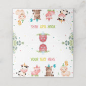 Leuke Boerderij Dieren Verjaardag Plaats Kaart Plaatskaartje (Buitenkant ongevouwen)