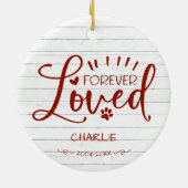 Leuke boerderij kat of hond huisdier herinnering keramisch ornament (Achterkant)