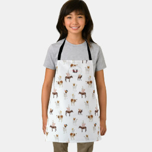 Leuke boerderij levensstijl dierenprint   Monogram Schort