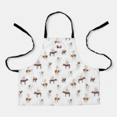 Leuke boerderij levensstijl dierenprint | Monogram Schort (Voorkant)