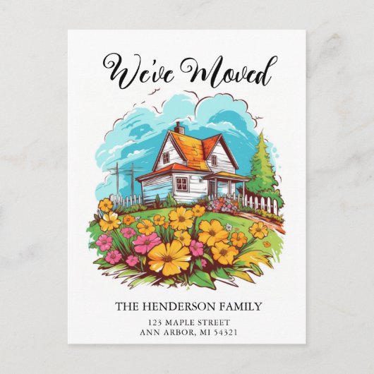 Leuke boerderij nieuwe huis verhuisaankondiging briefkaart (Voorkant)