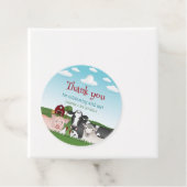 Leuke Boerderijdieren Kind Dank u Verjaardag Bedankjes Labels (In situ)