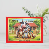 Leuke boerderijdieren Leuke verjaardag Kaart (Staand voorkant)