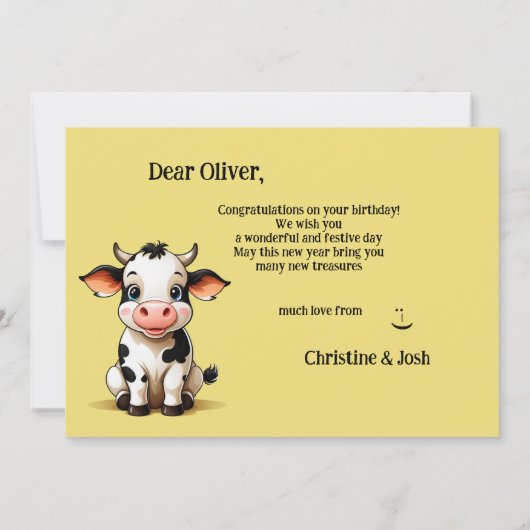 Leuke boerderijdieren Leuke verjaardag Kaart (Achterkant)