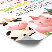 Leuke Boerderijdieren Verjaardag Tijd Capsule teke Poster (Hoek)