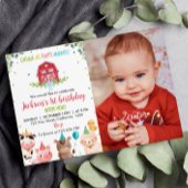 Leuke Boerderijdieren Verjaardagsuitnodiging Kaart