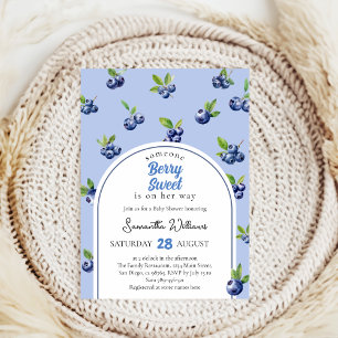 Leuke boeren markt blauwe bessen zoet baby shower kaart