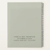 Leuke Boho Baby plannen Mijlpalen Sage Planner (Achterkant)