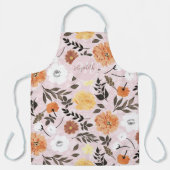 Leuke Boho Bloemen Herfst Botanisch Ontwerp Schort (Voorkant)