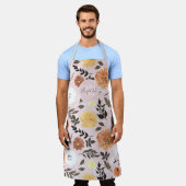 Leuke Boho Bloemen Herfst Botanisch Ontwerp Schort (Gedragen)