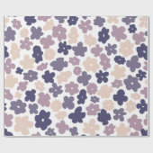Leuke Boho Daisy Paarse Cadeaupapier (Vlak)