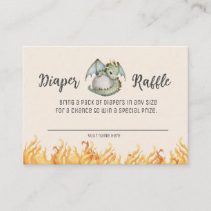 Leuke Boho Dragon Diaper Raffle Enclosure Kaart