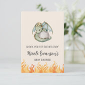 Leuke Boho Dragon Egg Baby shower Dank je kaart (Staand voorkant)