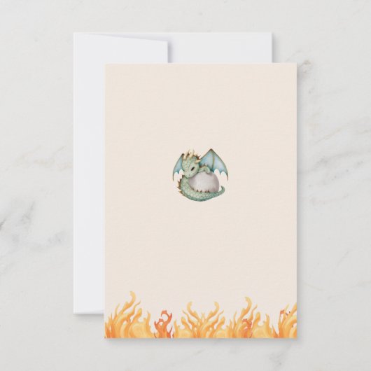 Leuke Boho Dragon Egg Baby shower Dank je kaart (Achterkant)
