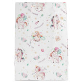 Leuke Boho Eenhoorns Bloemen Ballonnen Baby shower Medium Cadeauzakje (Achterkant)