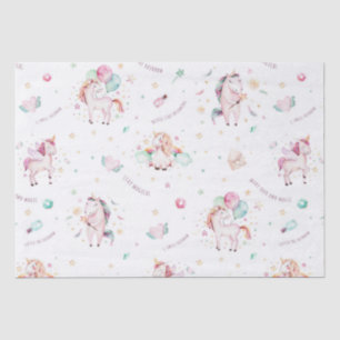 Leuke Boho Eenhoorns Bloemen Ballonnen Baby shower Tissuepapier