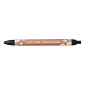 Leuke Boho Floral Daisy Zwarte Inkt Pen (Voorkant)