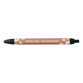 Leuke Boho Floral Daisy Zwarte Inkt Pen