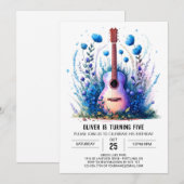 Leuke Boho gitaar jongen verjaardag Kaart (Voorkant / Achterkant)