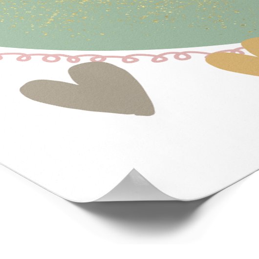 Leuke boho harten, poster (Hoek)