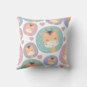 Leuke Boho kleine Giraffe Pattern Kussen (Achterkant)