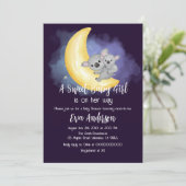 Leuke Boho Koala's op de maan Baby shower Kaart (Staand voorkant)