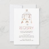 Leuke Boho Mobile Baby shower Gift Enclosure Kaart (Voorkant)