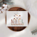 Leuke Boho Pastel Noel Kerst Kaart<br><div class="desc">NoelChristmas Holiday Kaart. Voeg je eigen bericht toe aan de achterkant.</div>