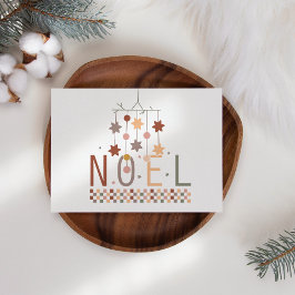 Leuke Boho Pastel Noel Kerst Kaart