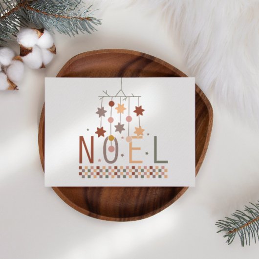 Leuke Boho Pastel Noel Kerst Kaart