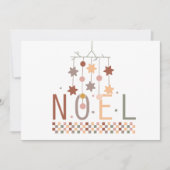 Leuke Boho Pastel Noel Kerst Kaart (Voorkant)