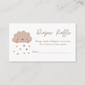 Leuke Boho Regen Wolk Luier Raffle Informatiekaartje (Voorkant)