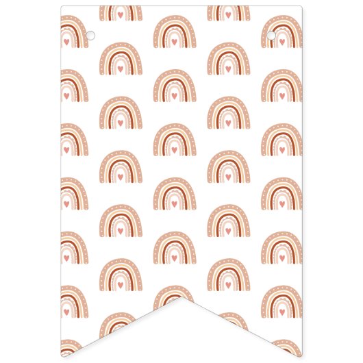 Leuke Boho regenboog 1e verjaardag 12 maanden foto Vlaggetjes (Eerste vlag)