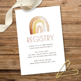Leuke Boho Regenboog Baby shower Gift Enclosure Ka Kaart