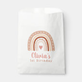 Leuke Boho regenboog meisjes eerste verjaardag Bedankzakje (Voorkant)
