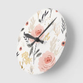 Leuke Boho Rozen Pattern Ronde Klok (Hoek)