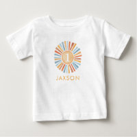 Leuke Boho Sunshine 1e verjaardag zon T-shirt