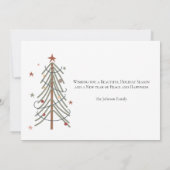 Leuke Boho Vrolijke Nachten Kerst Kaart (Achterkant)