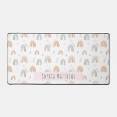 Leuke Boho Waterverf regenboogpatroon Bureaumat (Voorkant)